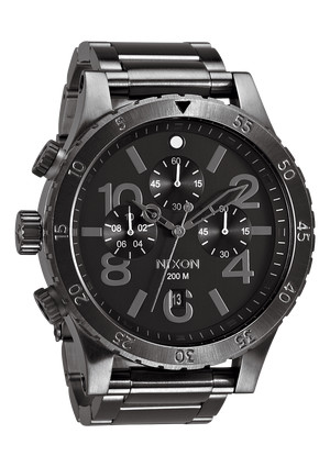 nixon_watchesthe_48_20_chrono_all_gunmetal_front1